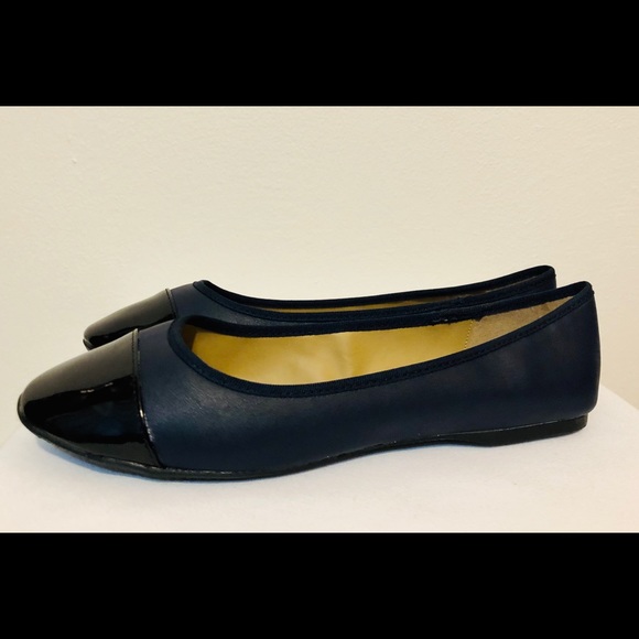 ROHB by Joyce Azria blue/black toe ballet flats - Picture 3 of 10